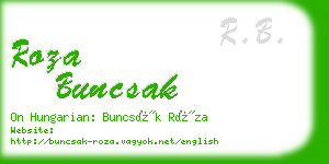roza buncsak business card